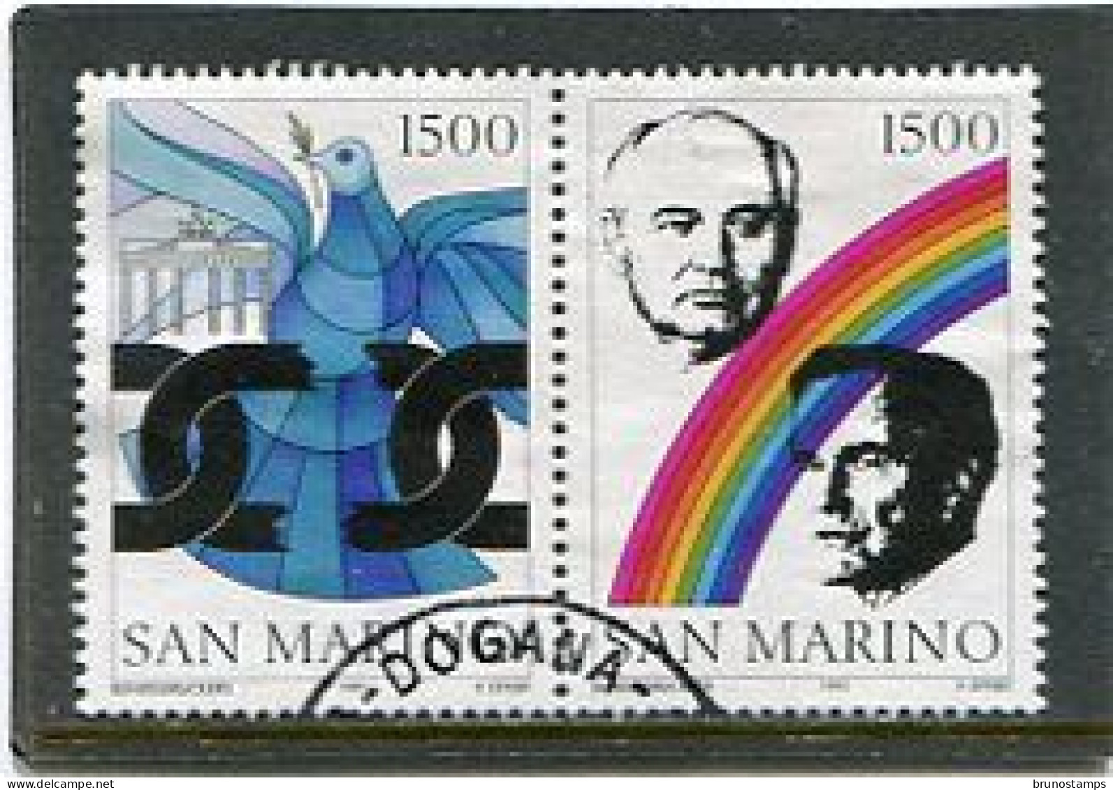 SAN MARINO - 1991   NEW EUROPA  PAIR  EX  MS  FINE USED - Used Stamps