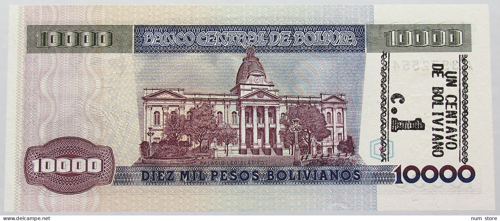 BOLIVIA 10000 BOLIVIANOS 1984 TOP #alb016 0219 - Bolivië
