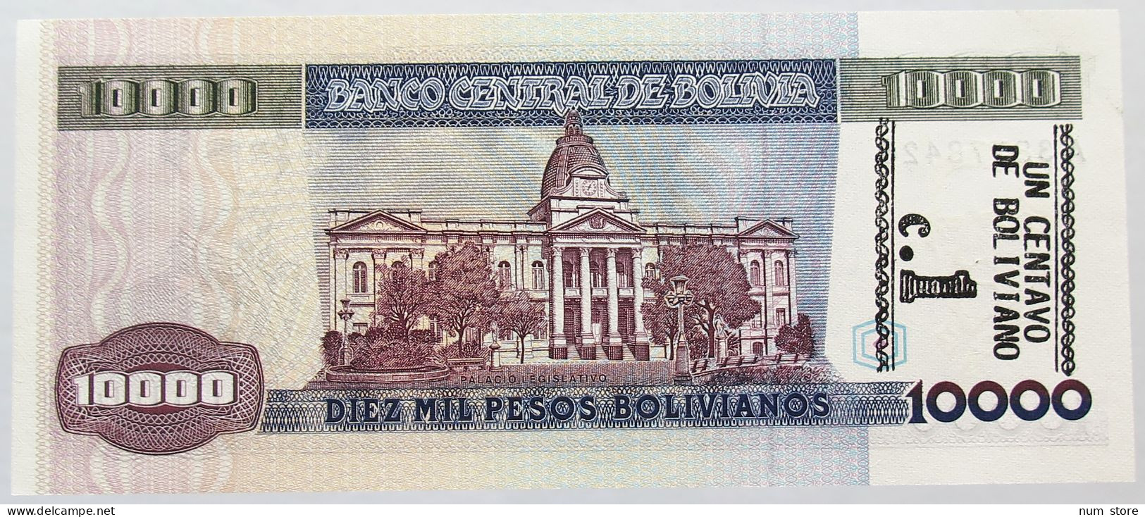 BOLIVIA 10000 PESOS 1984 TOP #alb016 0509 - Bolivia