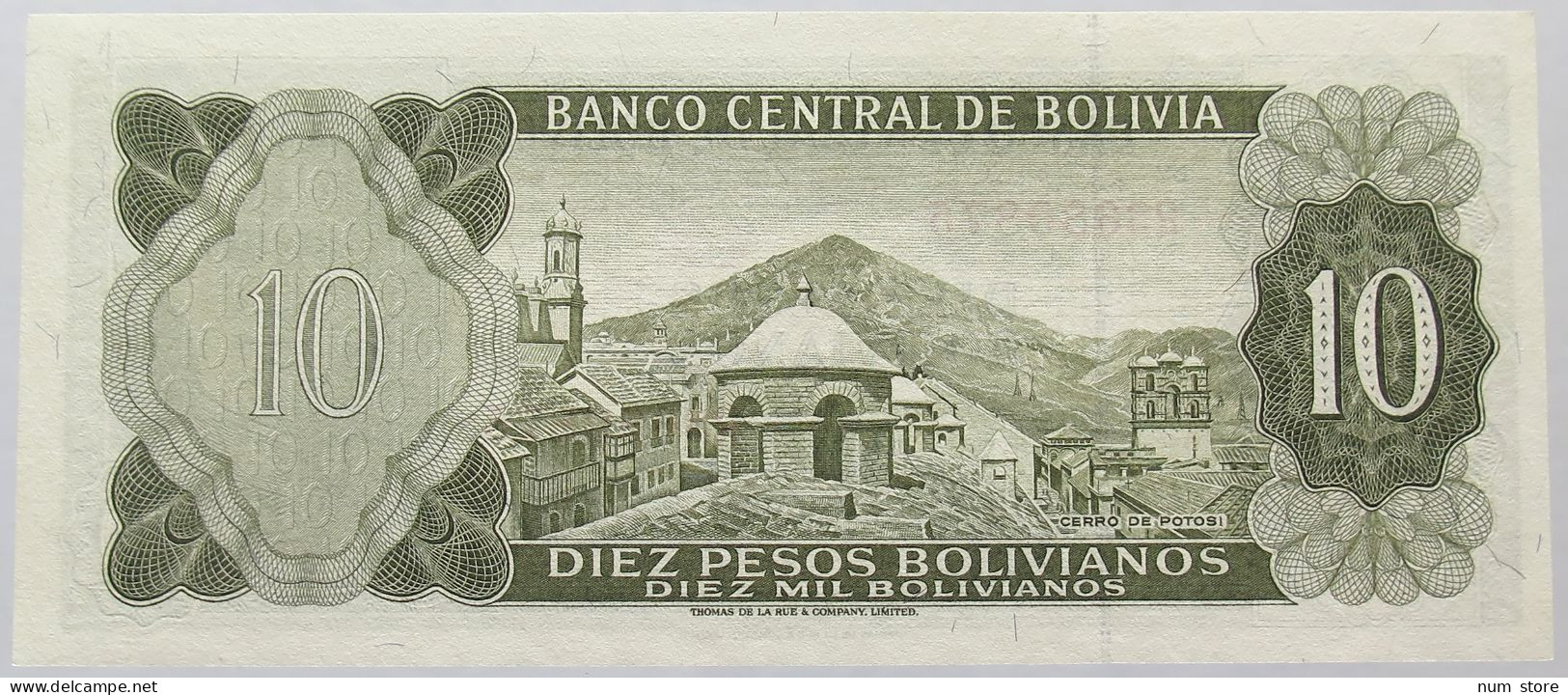 BOLIVIA 10 PESOS 1962 TOP #alb016 0289 - Bolivië