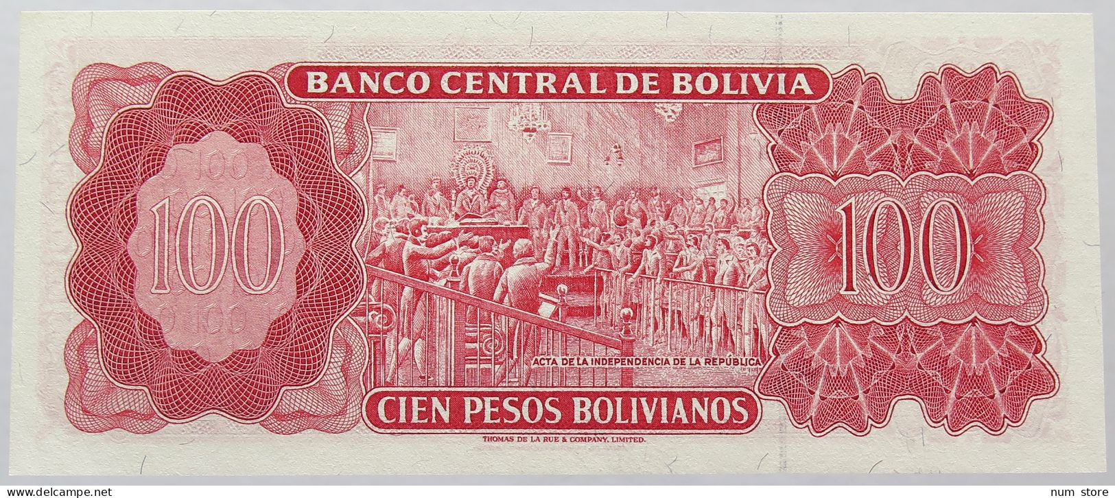 BOLIVIA 100 PESOS 1962 TOP #alb016 0285 - Bolivie