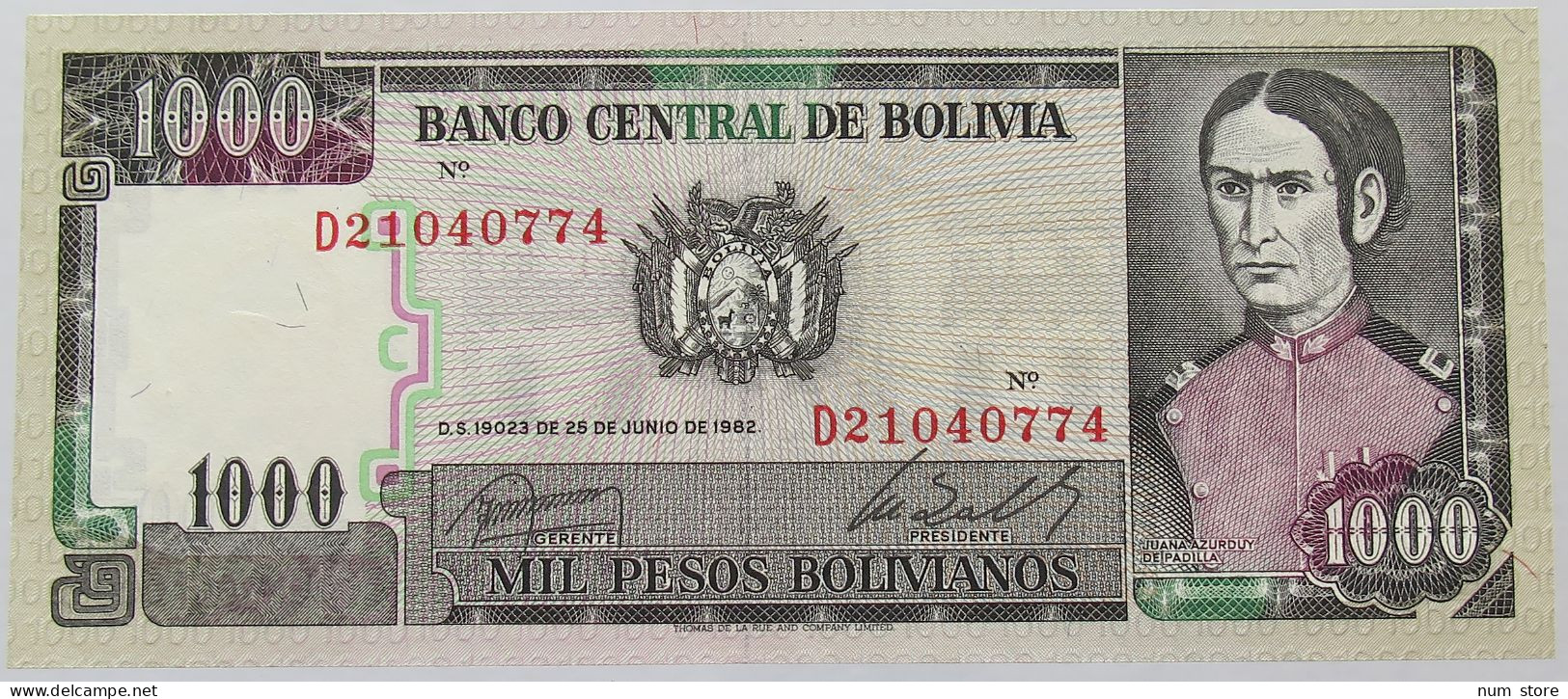 BOLIVIA 1000 1982 TOP #alb016 0287 - Bolivië