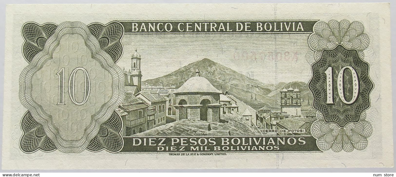 BOLIVIA 10 BOLIVIANOS 1962 TOP #alb016 0217 - Bolivië