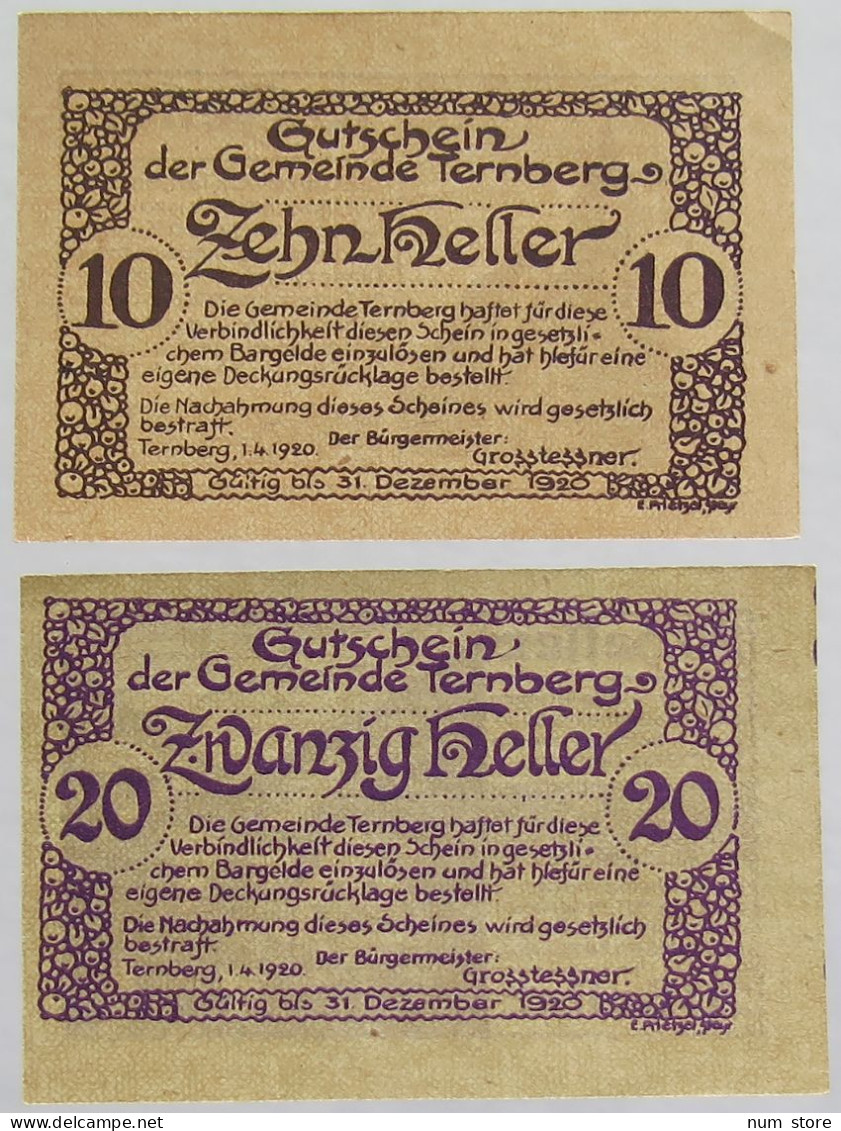 AUSTRIA NOTGELD TERNBERG 2PC #alb012 0325 - Oesterreich