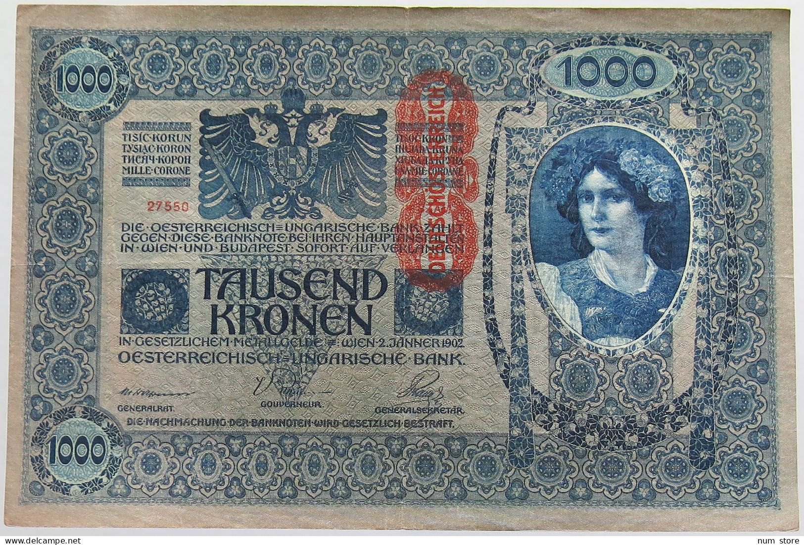 AUSTRIA 1000 KRONEN 1902 #alb018 0381 - Oesterreich