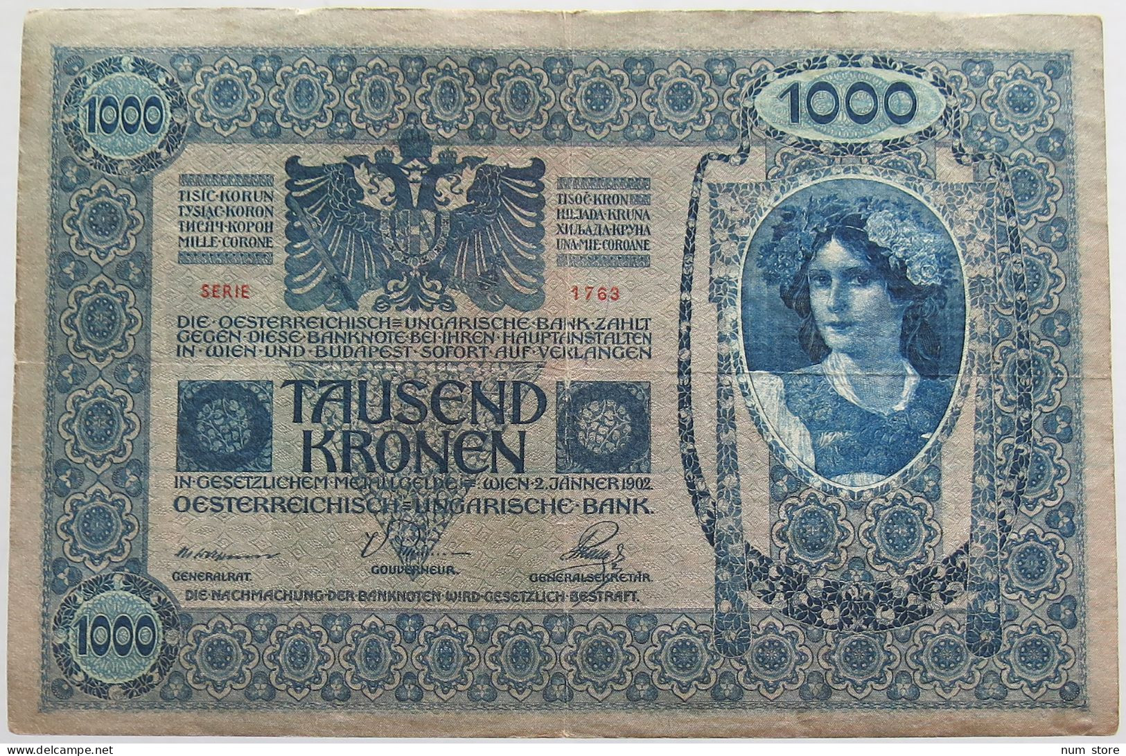 AUSTRIA 1000 KRONEN 1902 #alb018 0375 - Oesterreich