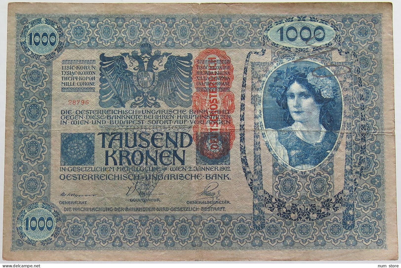 AUSTRIA 1000 KRONEN 1902 #alb018 0373 - Oesterreich