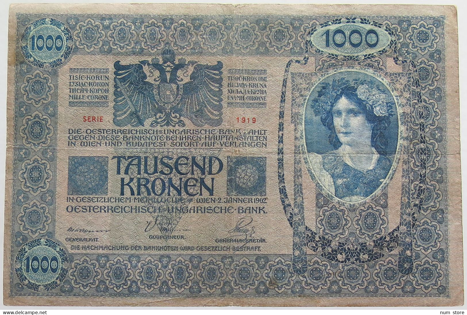 AUSTRIA 1000 KRONEN 1902 #alb018 0379 - Oesterreich