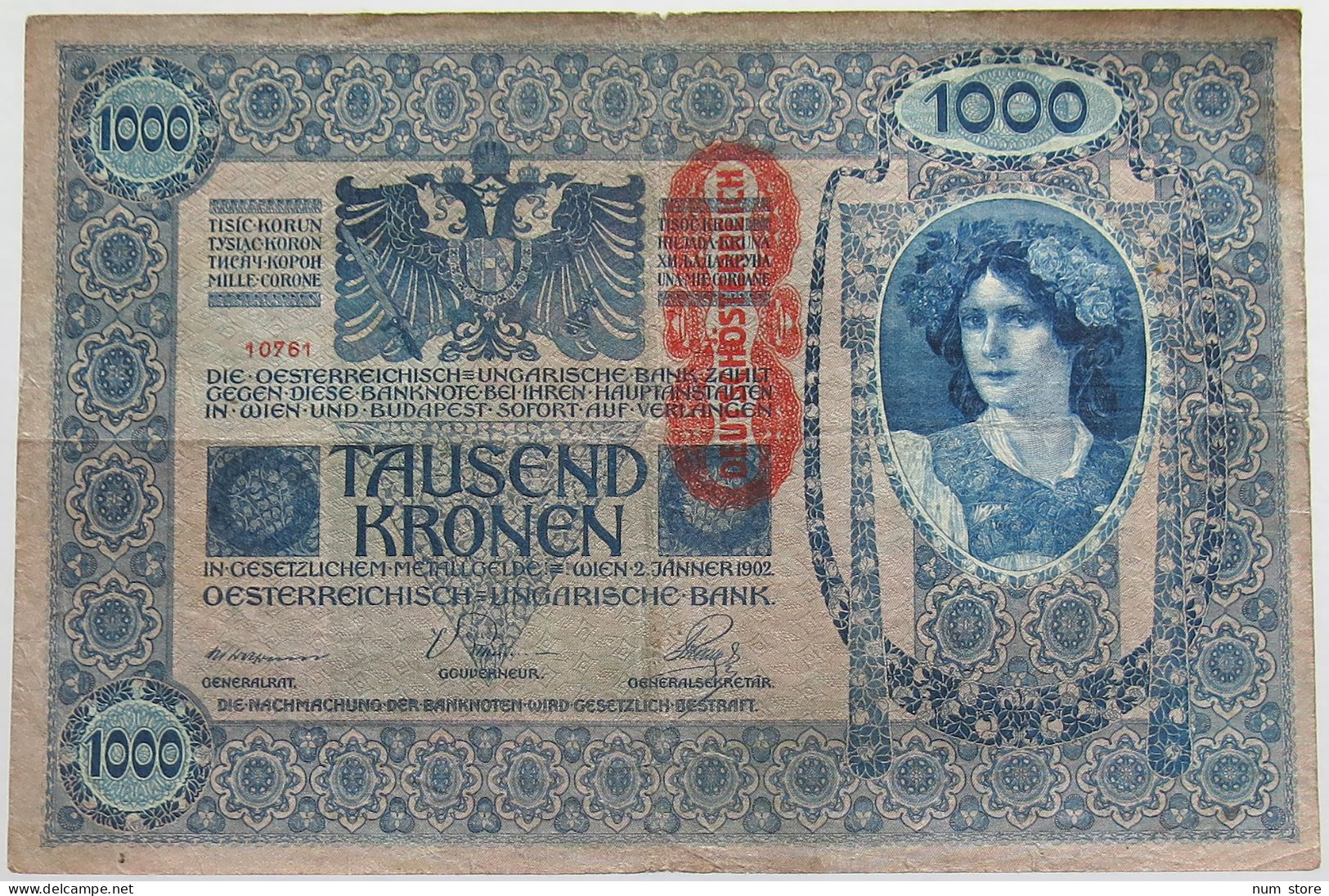 AUSTRIA 1000 KRONEN 1902 #alb018 0379 - Oesterreich