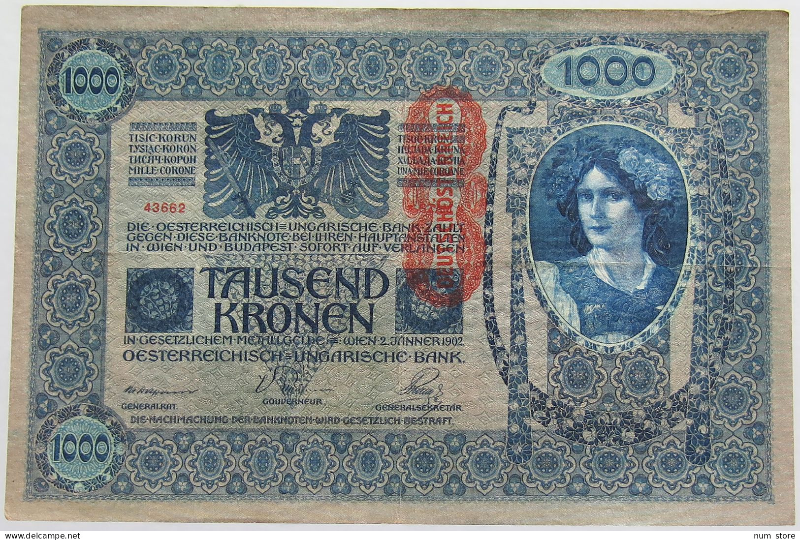 AUSTRIA 1000 KRONEN 1902 #alb018 0369 - Oesterreich