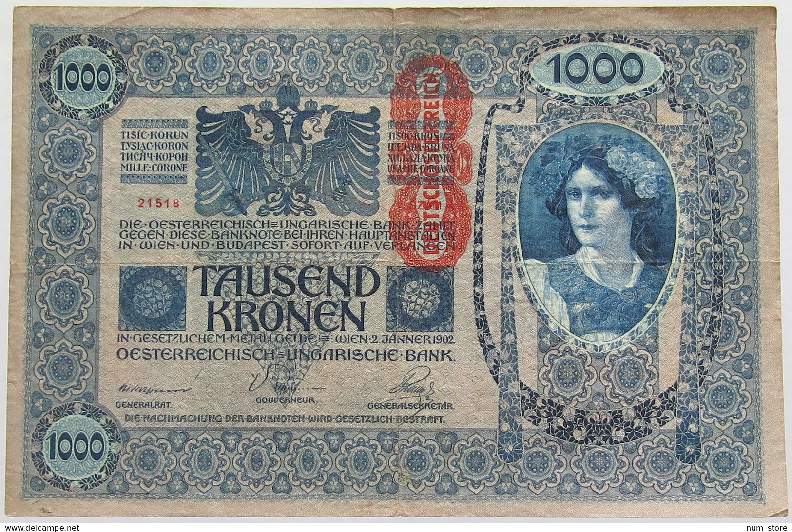 AUSTRIA 1000 KRONEN 1902 #alb018 0297 - Oesterreich