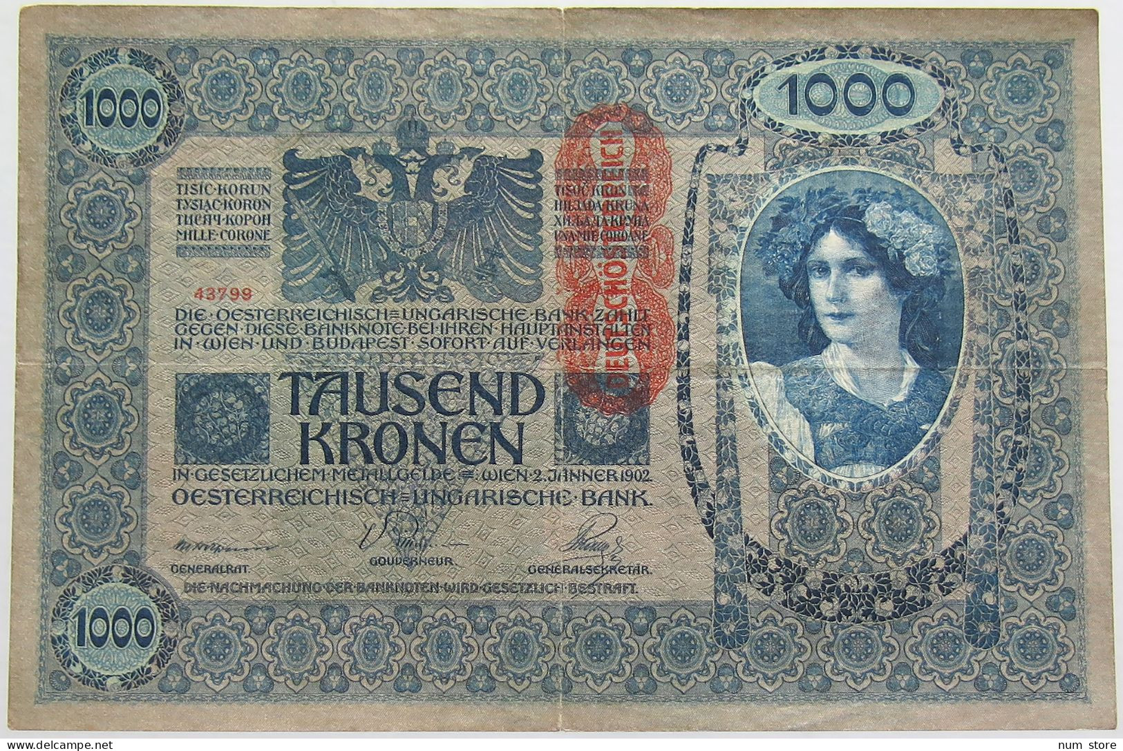 AUSTRIA 1000 KRONEN 1902 #alb018 0371 - Oesterreich