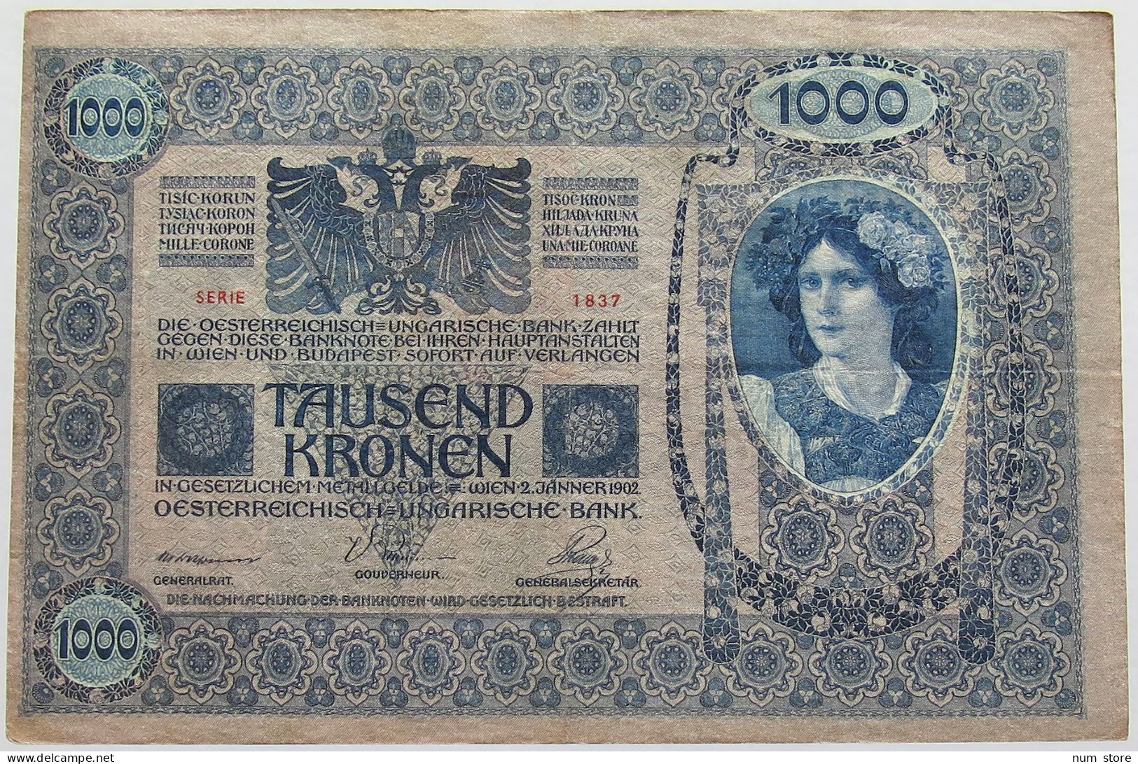 AUSTRIA 1000 KRONEN 1902 #alb018 0293 - Oesterreich