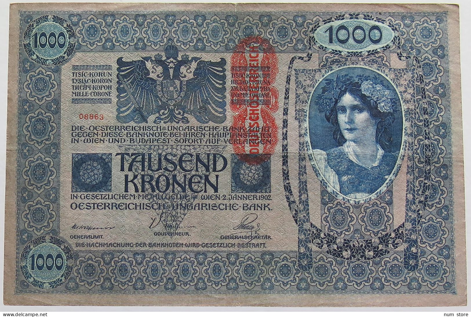 AUSTRIA 1000 KRONEN 1902 #alb018 0301 - Oesterreich