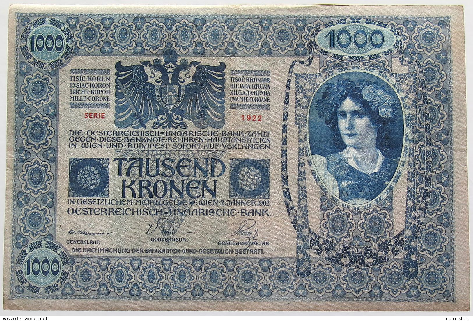 AUSTRIA 1000 KRONEN 1902 #alb018 0299 - Oesterreich