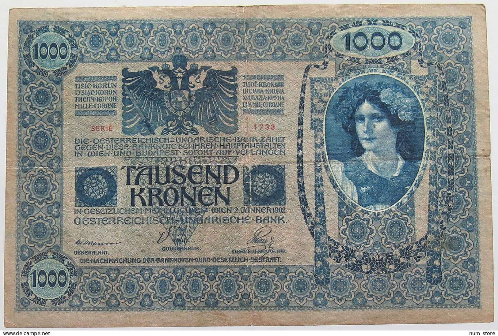 AUSTRIA 1000 KRONEN 1902 #alb018 0285 - Oesterreich