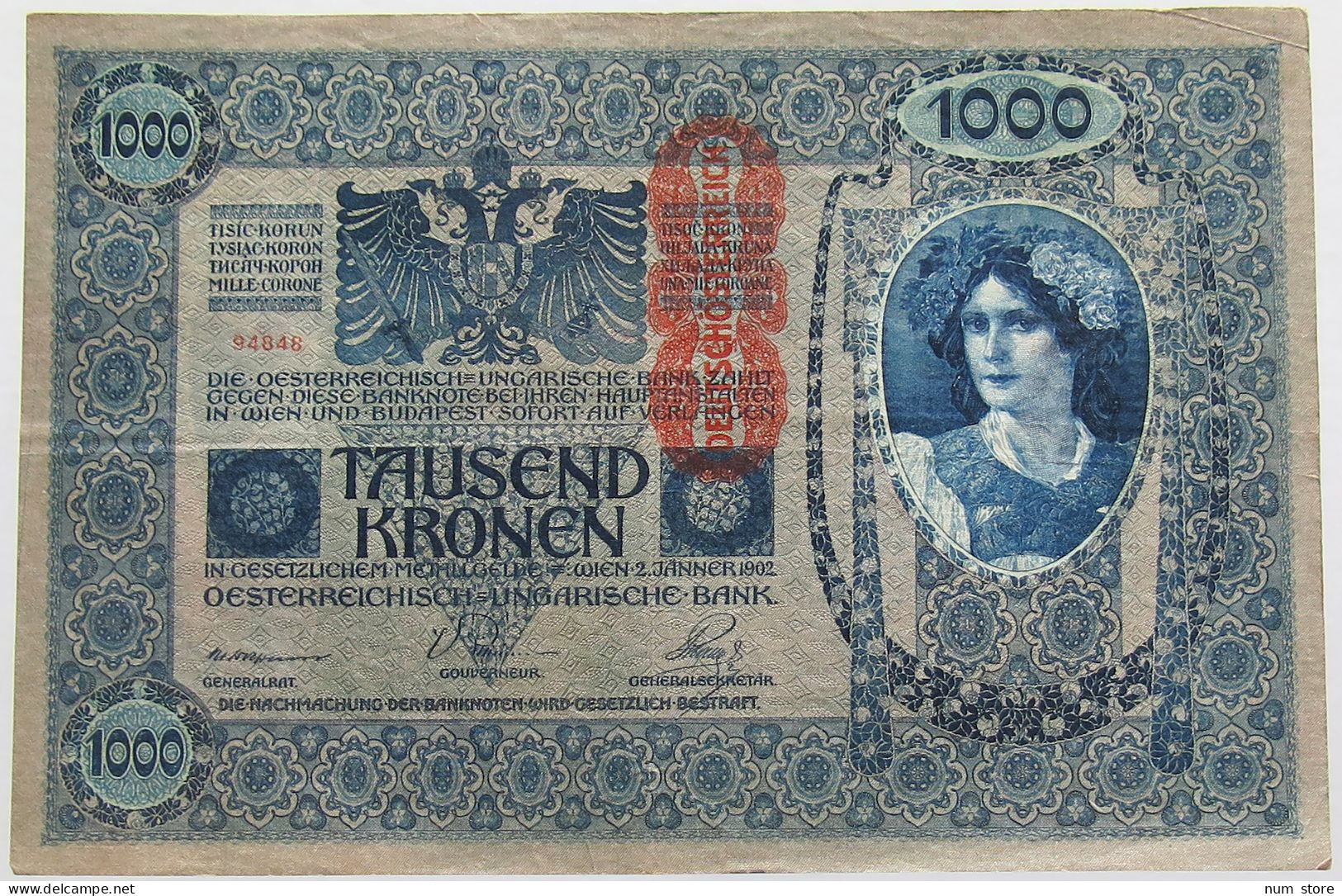 AUSTRIA 1000 KRONEN 1902 #alb018 0291 - Oesterreich