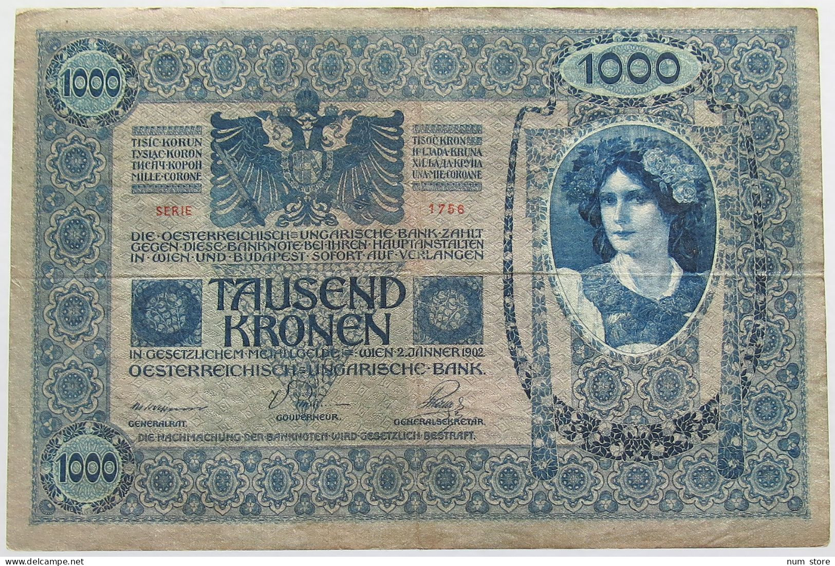 AUSTRIA 1000 KRONEN 1902 #alb018 0289 - Oesterreich