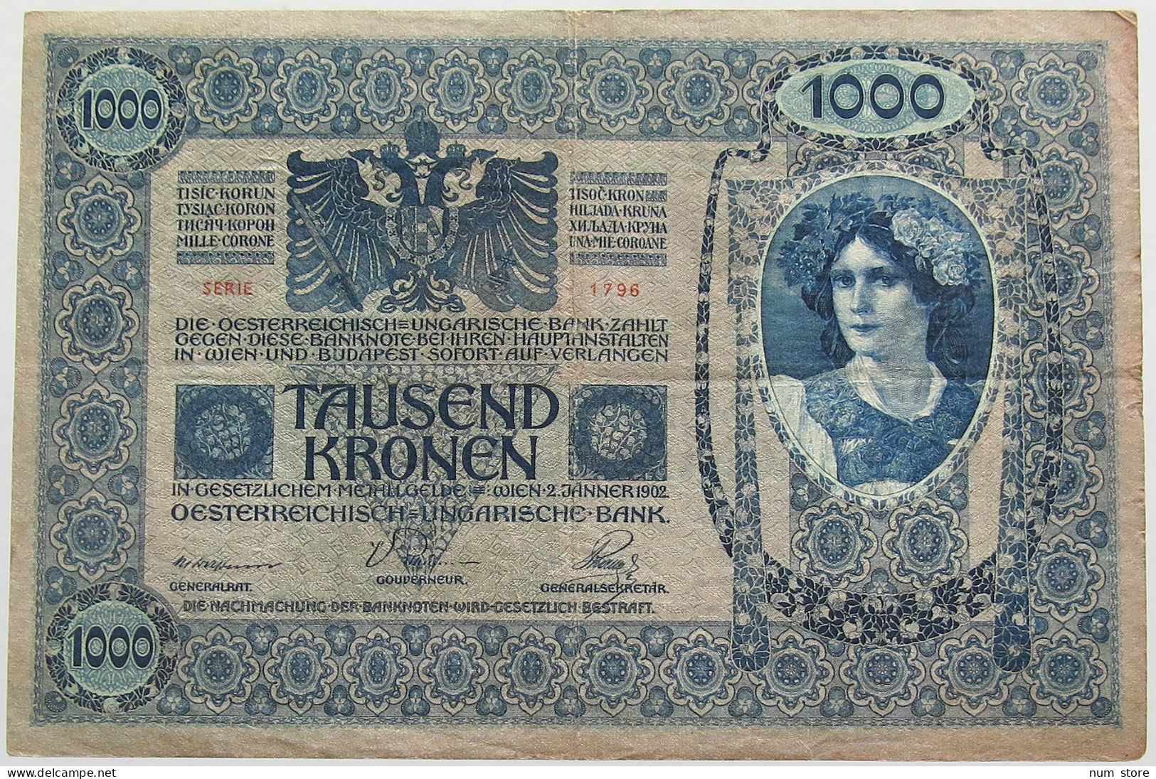 AUSTRIA 1000 KRONEN 1902 #alb018 0287 - Oesterreich