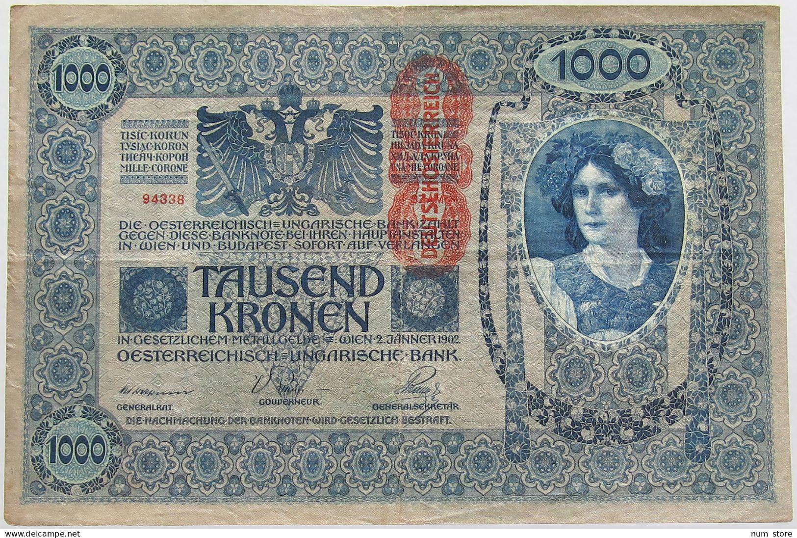 AUSTRIA 1000 KRONEN 1902 #alb018 0287 - Oesterreich