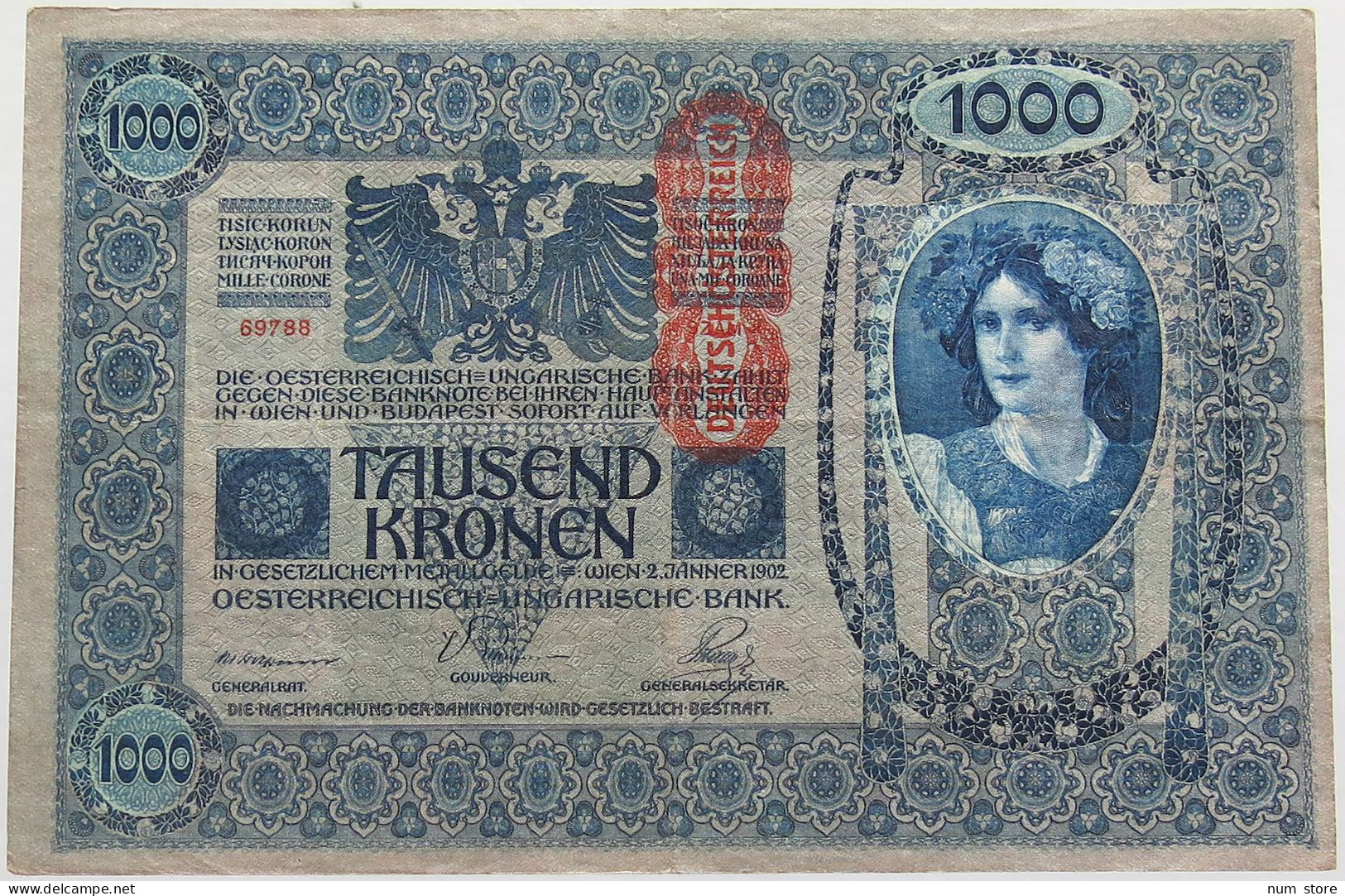 AUSTRIA 1000 KRONEN 1902 #alb018 0283 - Oesterreich