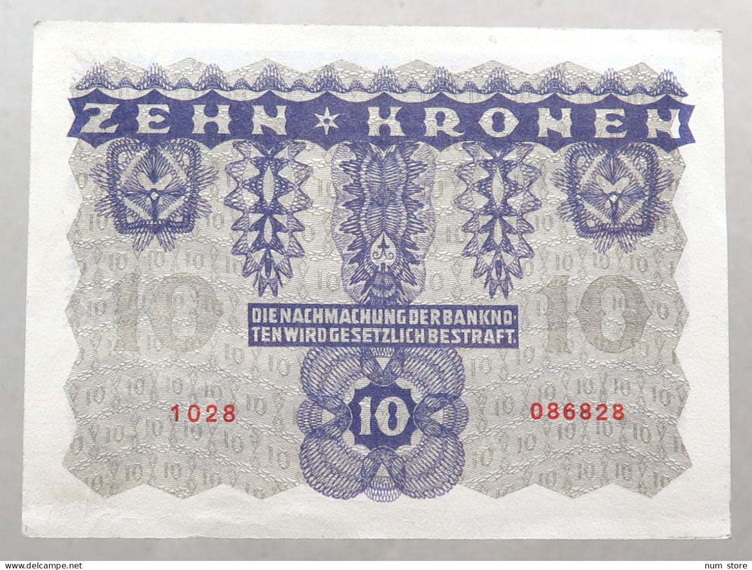 AUSTRIA 10 KRONEN 1922 #alb051 0109 - Oesterreich