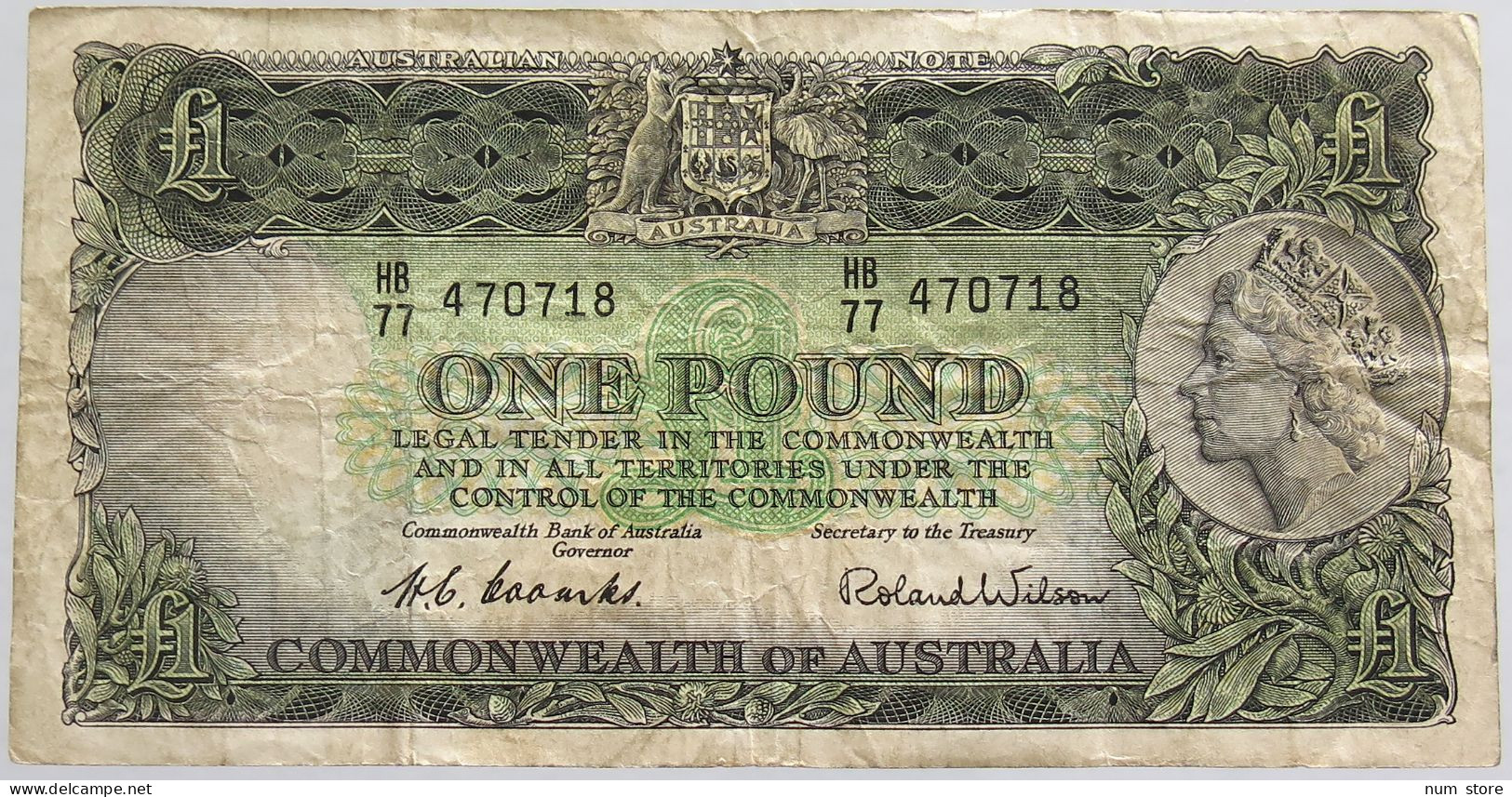 AUSTRALIA 1 POUND 1961 1965 #alb012 0163 - 1966 Banconote Decimali Training