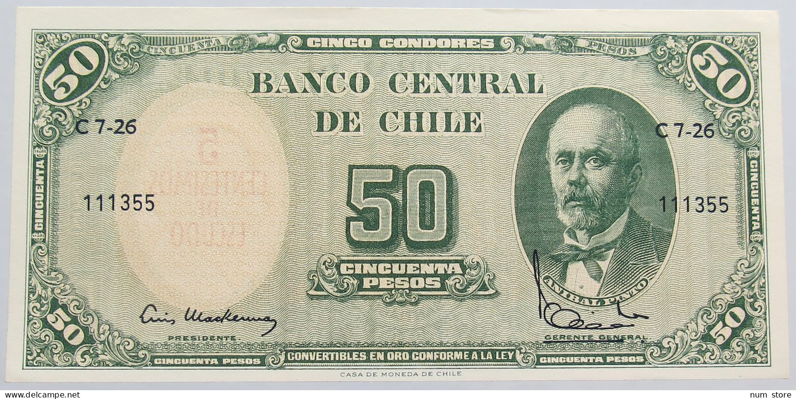 CHILE 50 PESOS TOP #alb014 0199 - Chili