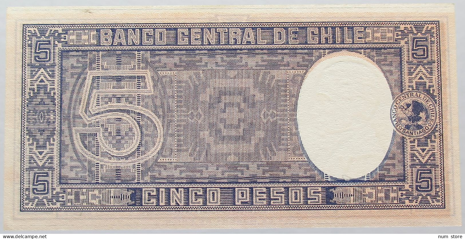 CHILE 5 PESOS 1947 TOP #alb016 0255 - Chile