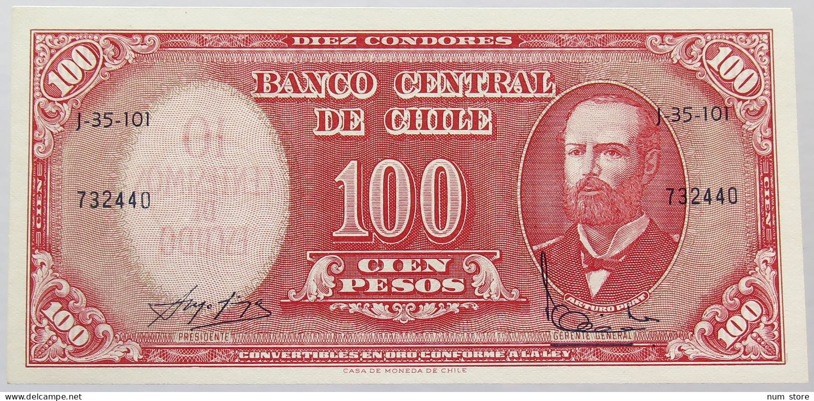 CHILE 100 PESOS TOP #alb016 0311 - Cile