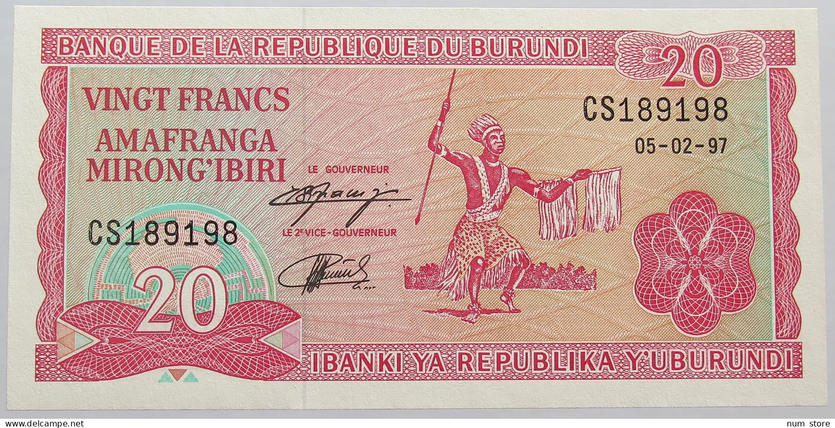 BURUNDI 20 FRANCS 1997 TOP #alb014 0033 - Burundi