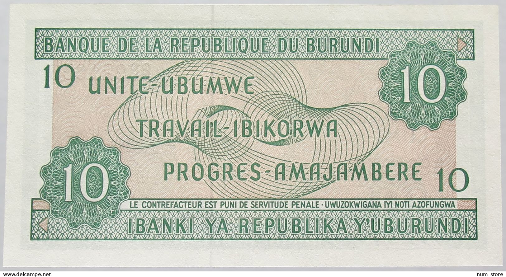 BURUNDI 10 FRANCS 1997 TOP #alb017 0025 - Burundi