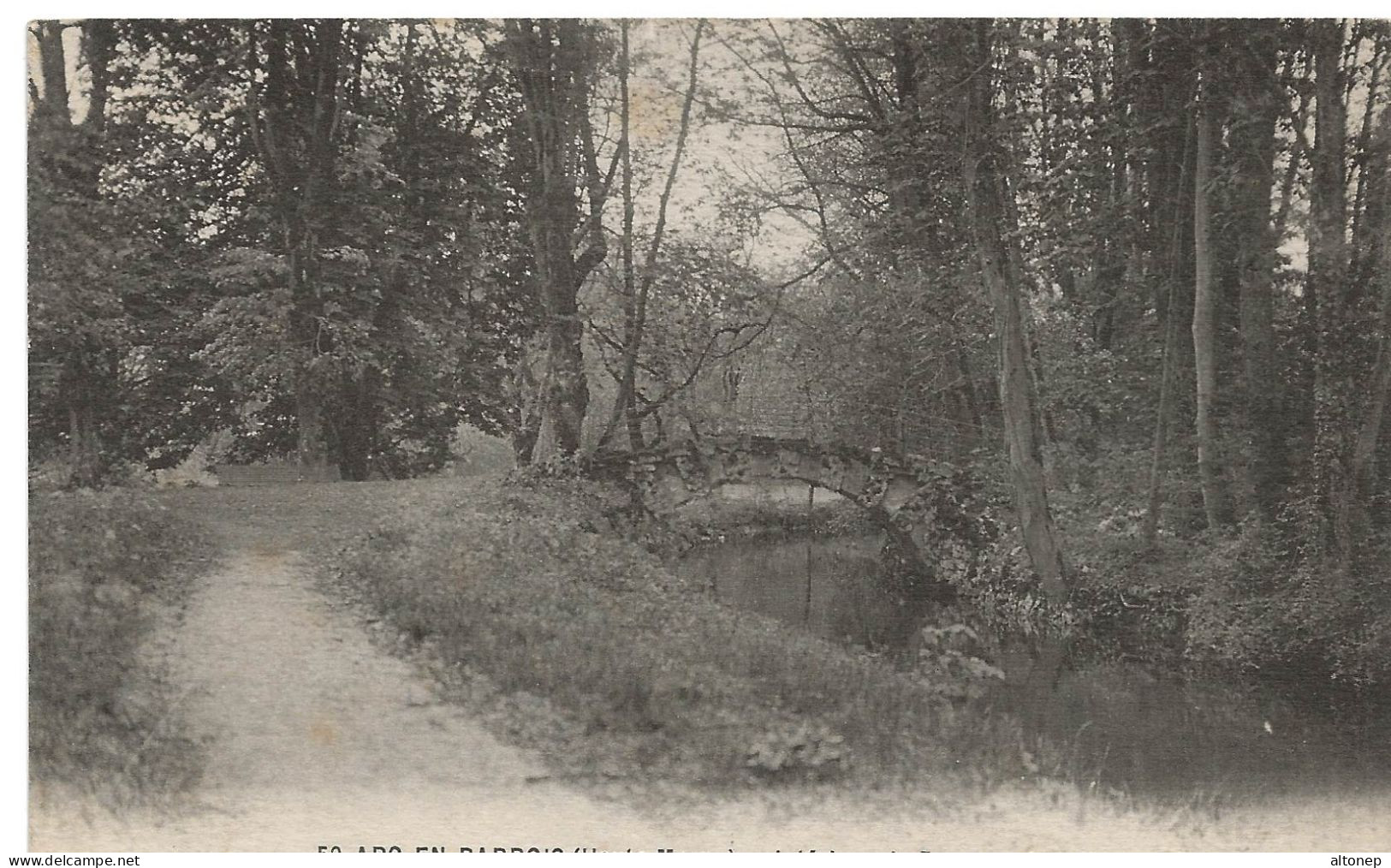 Arc En Barrois : Intérieur Du Parc, Pont Rustique (Cliché R. Rousselle, Châteauvillain, N°59) - Arc En Barrois