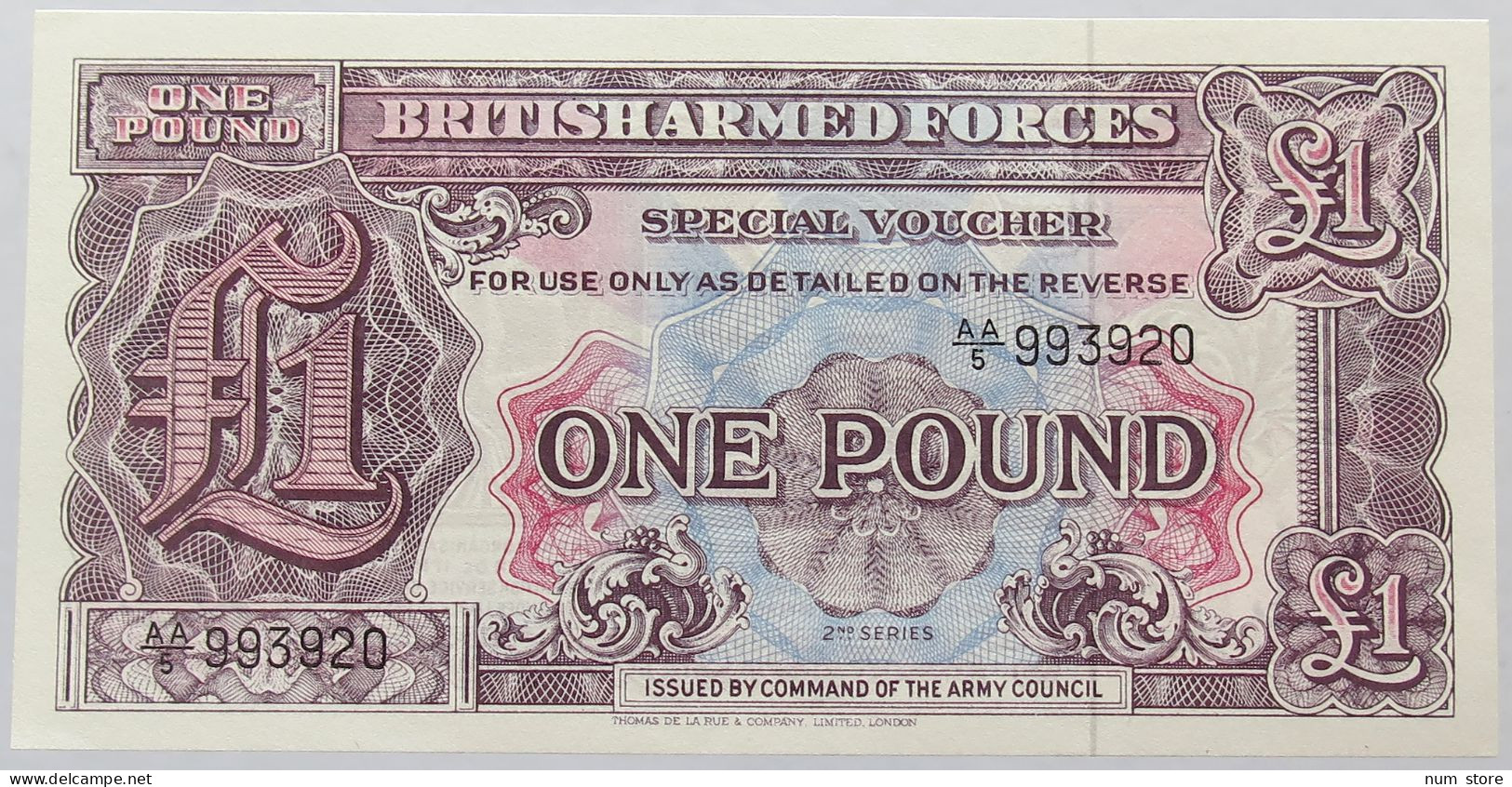 BRITISH ARMED FORCES 1 POUND TOP #alb016 0333 - British Armed Forces & Special Vouchers