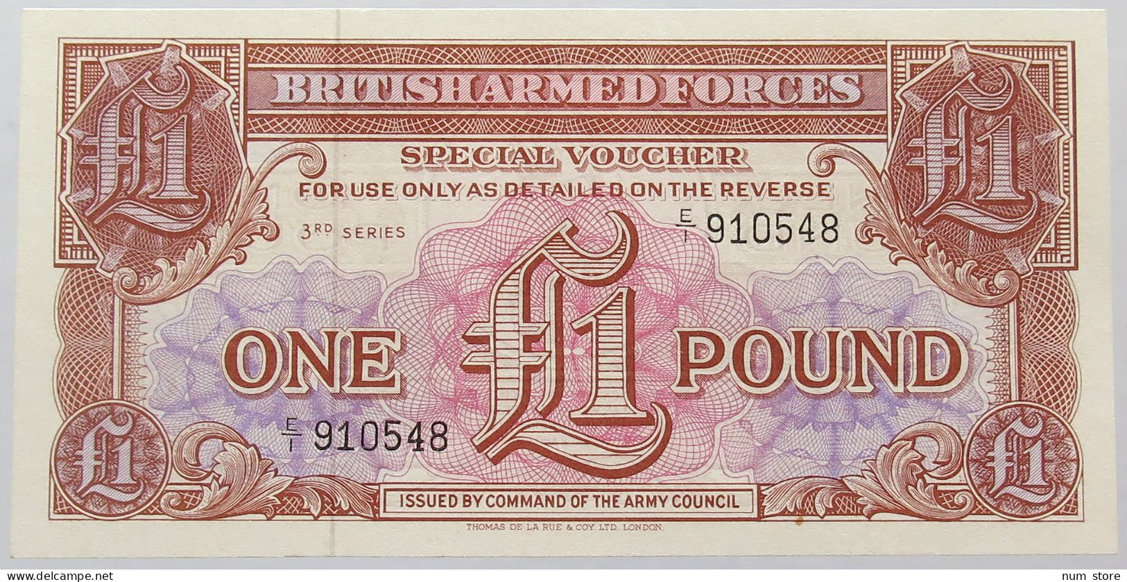 BRITISH ARMED FORCES 1 POUND TOP #alb016 0329 - British Troepen & Speciale Documenten