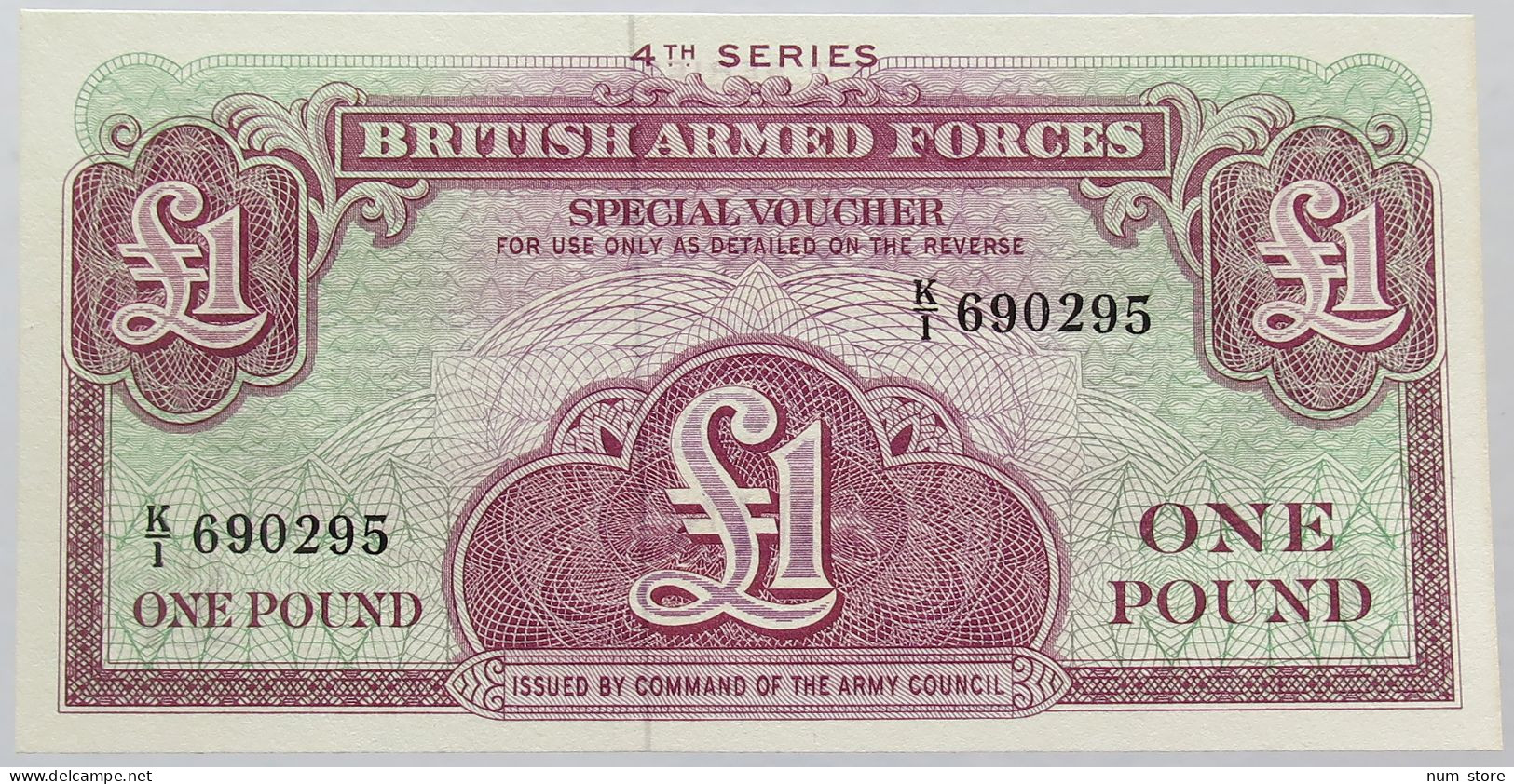 BRITISH ARMED FORCES 1 POUND TOP #alb016 0331 - British Armed Forces & Special Vouchers