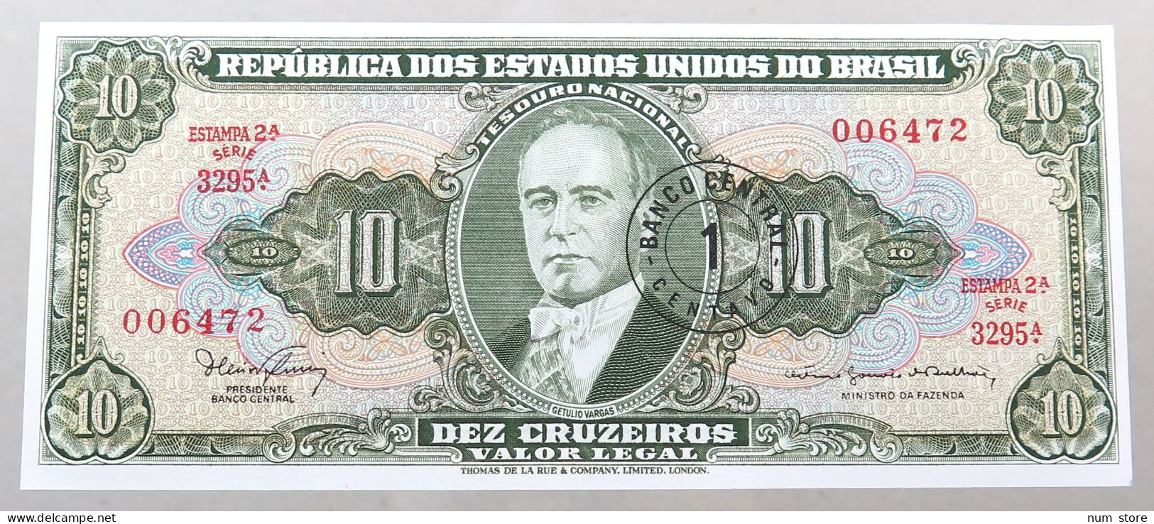 BRAZIL 2 CRUZEIROS 1 CENTAVO 1967 TOP #alb049 0771 - Brésil