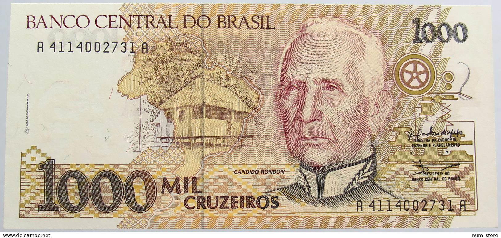 BRAZIL 1000 CRUZEIROS TOP #alb014 0321 - Brésil