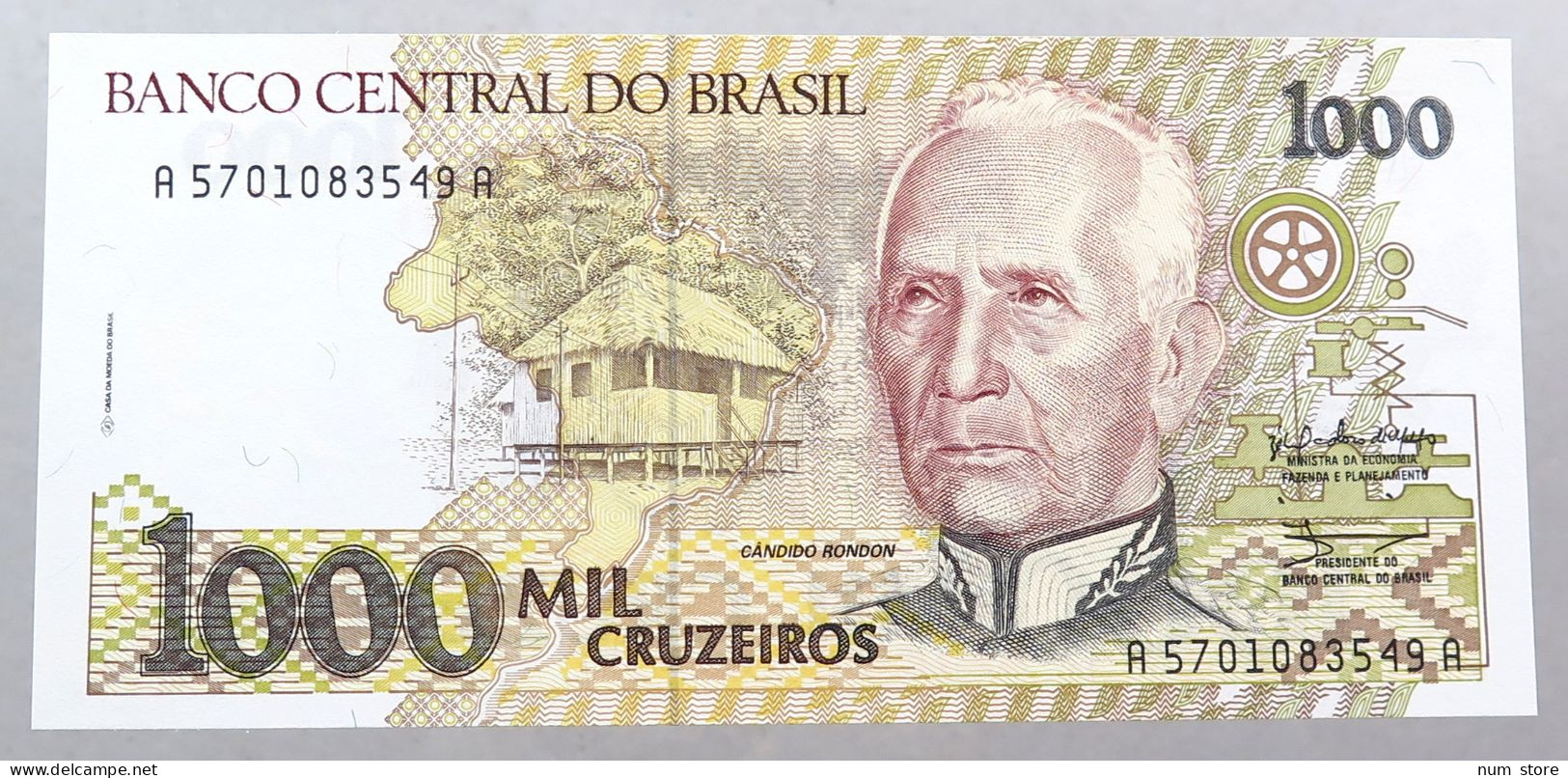 BRAZIL 1000 CRUZEIROS 1990 TOP #alb051 1483 - Brésil