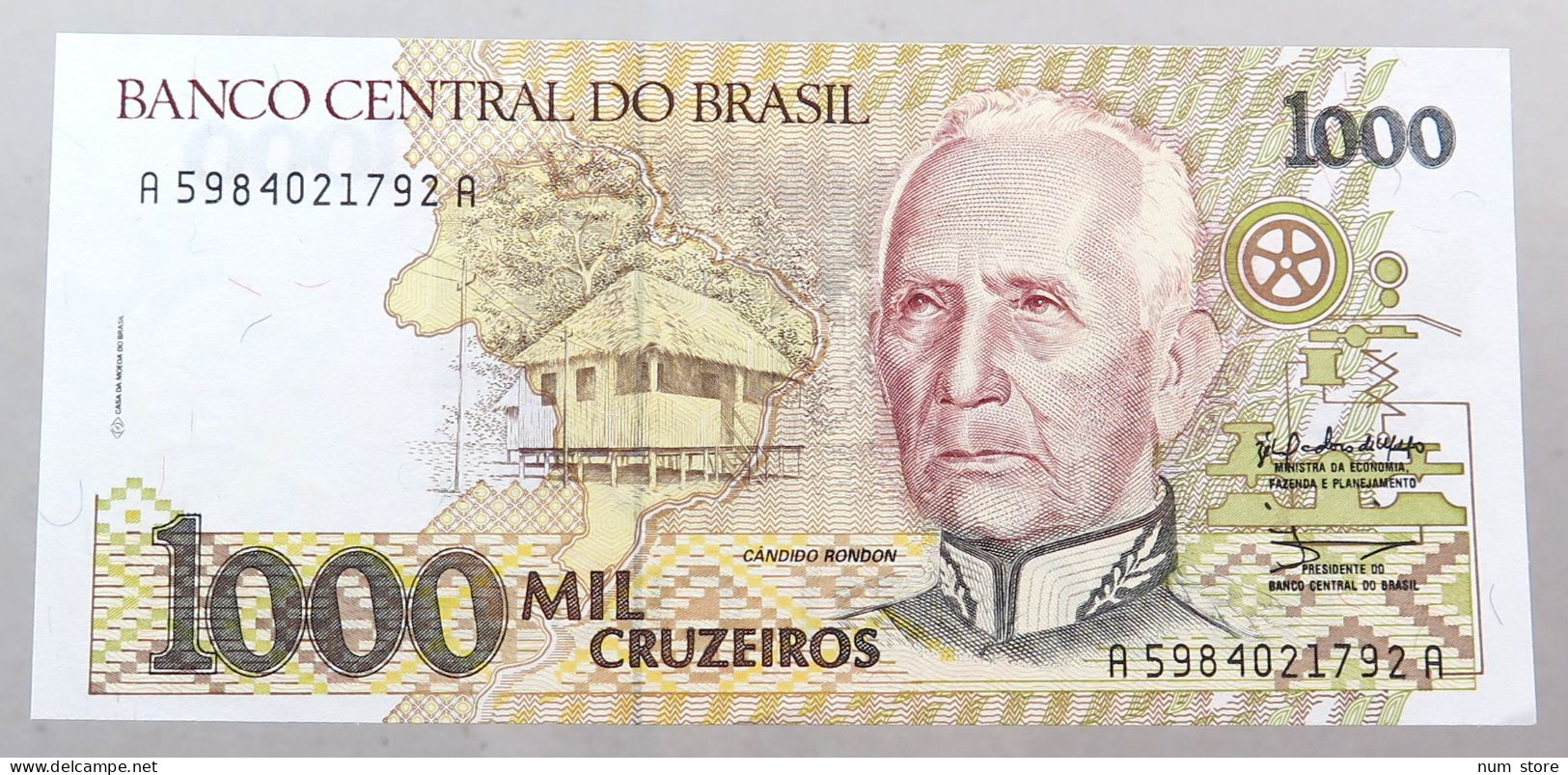BRAZIL 1000 CRUZEIROS 1991 TOP #alb049 0931 - Brésil
