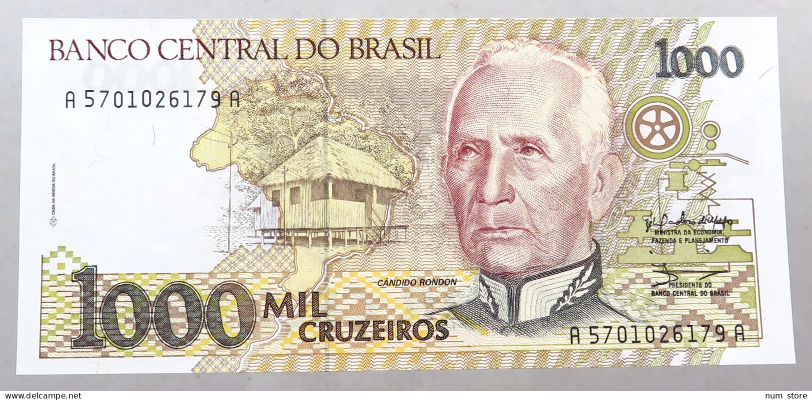 BRAZIL 1000 CRUZEIROS 1991 TOP #alb049 0933 - Brésil