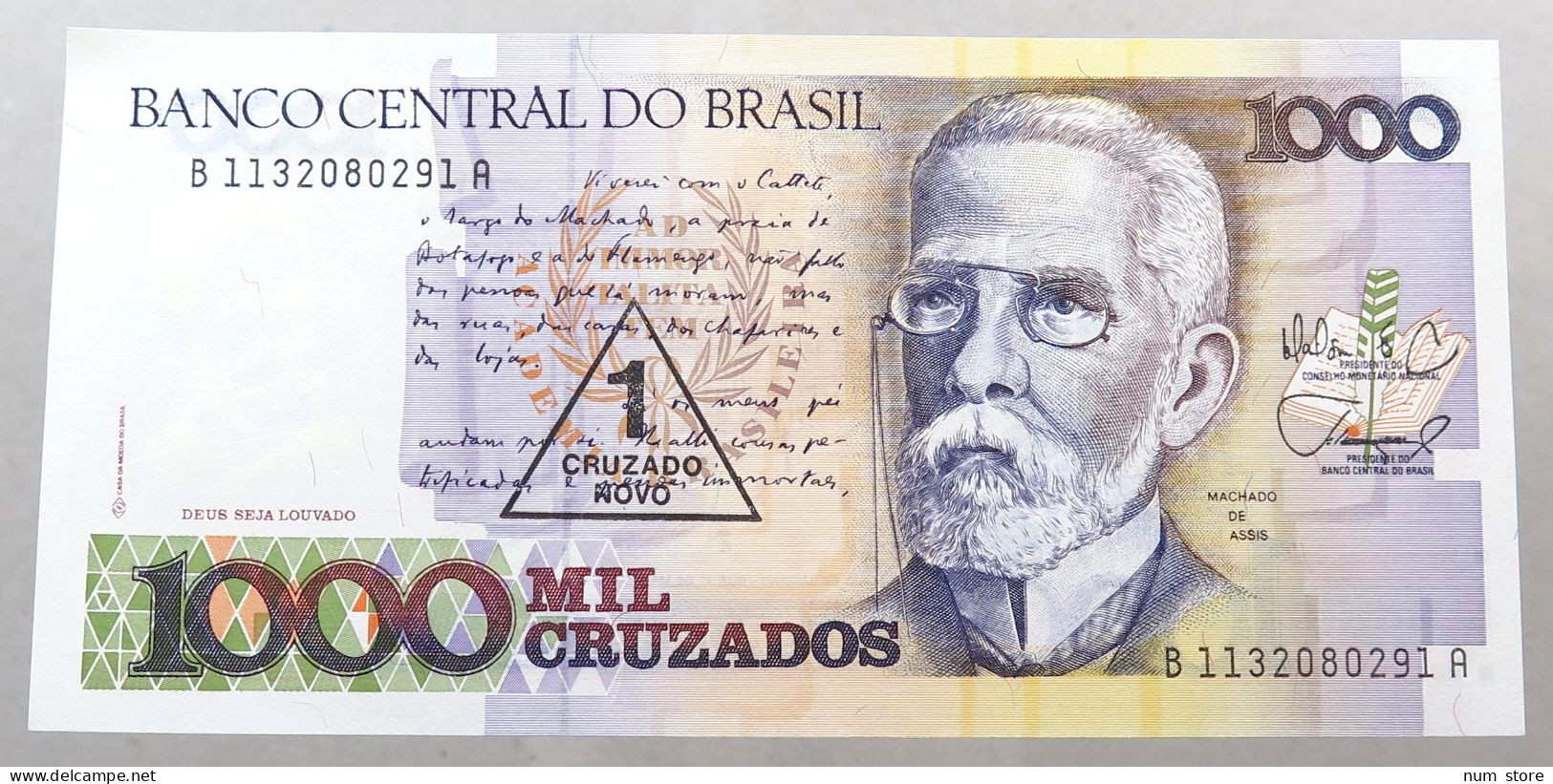 BRAZIL 1000 CRUZADOS 1 CRUZADO NOVO 1989 TOP #alb049 0953 - Brésil