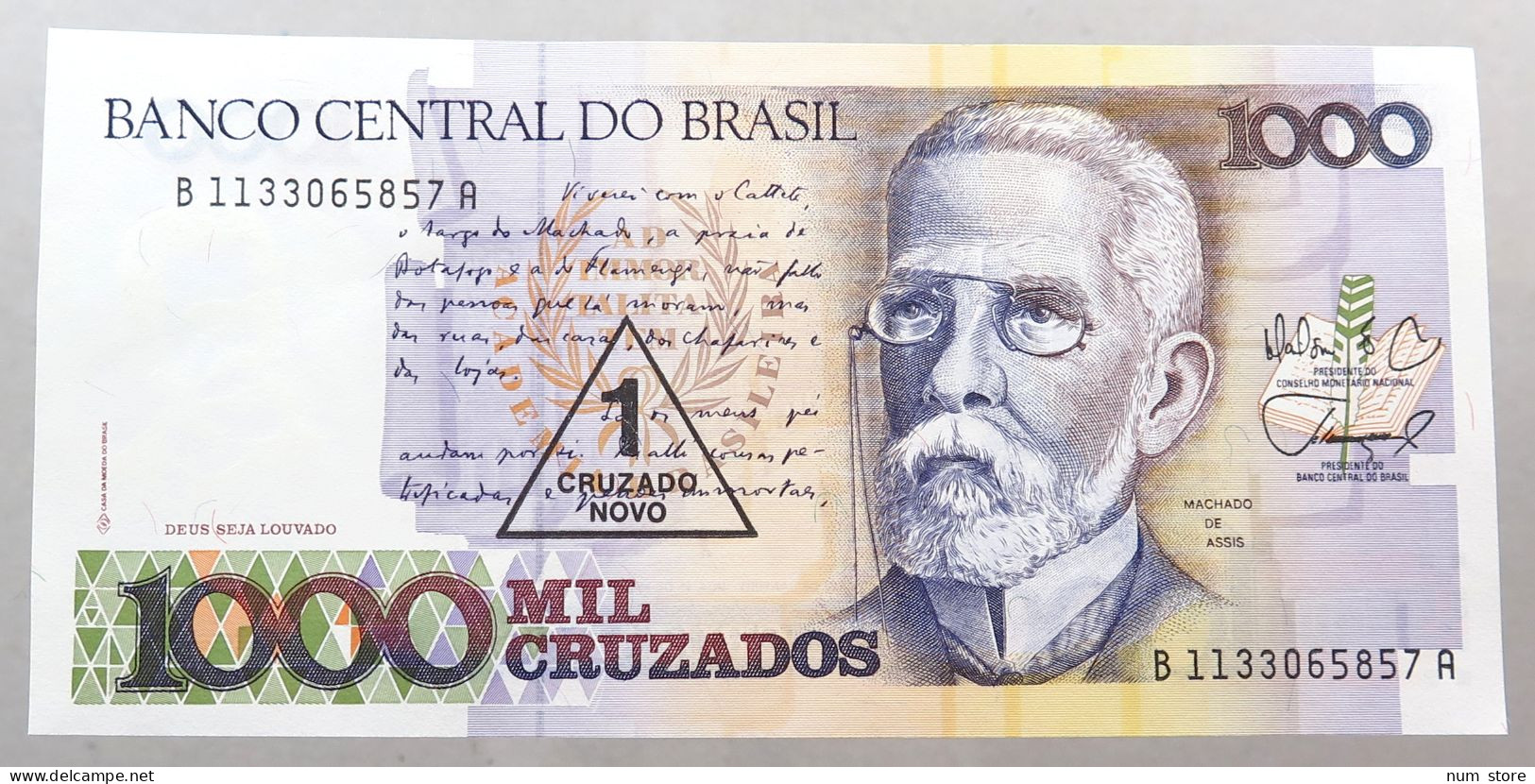 BRAZIL 1000 CRUZADOS 1 CRUZADO NOVO 1989 TOP #alb049 0921 - Brésil