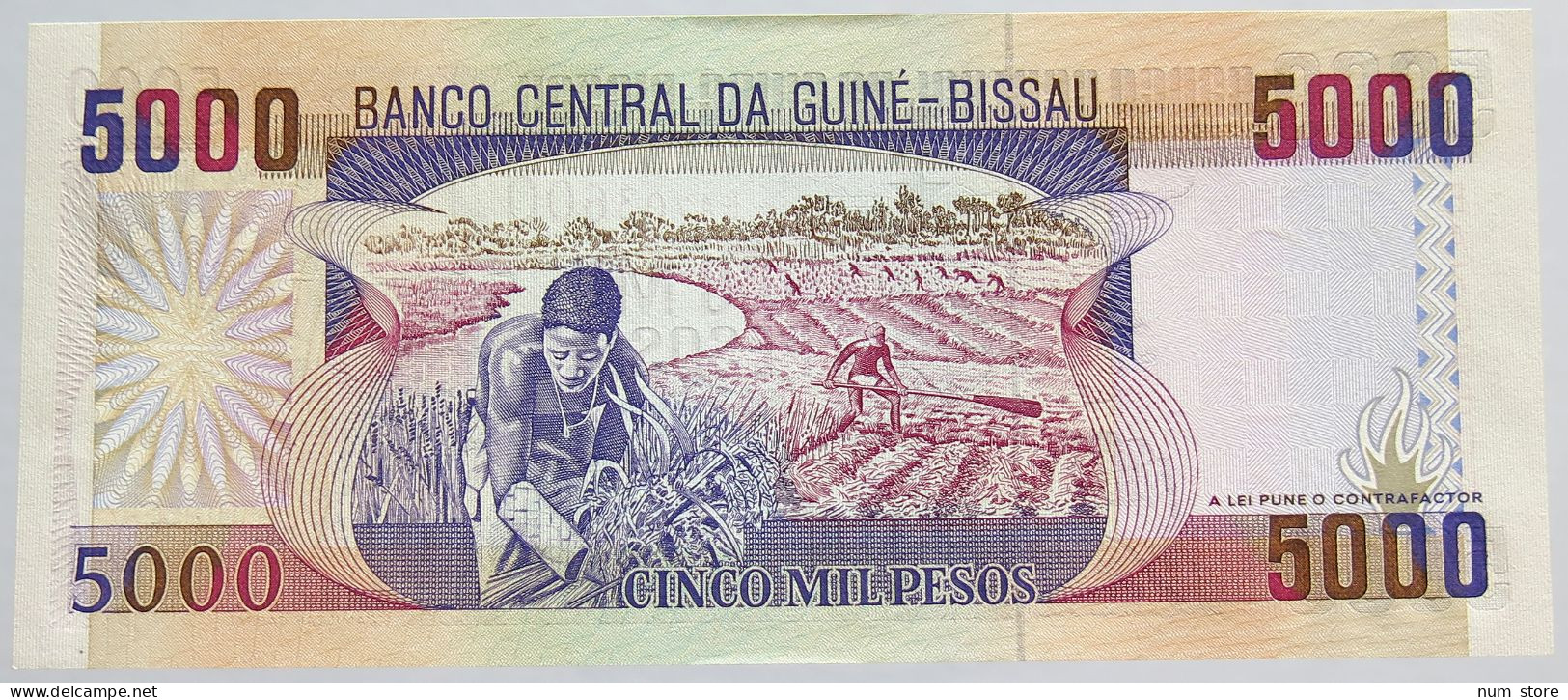 GUINEE BISSAU 5000 PESOS 1990 UNC #alb018 0001 - Guinea-Bissau