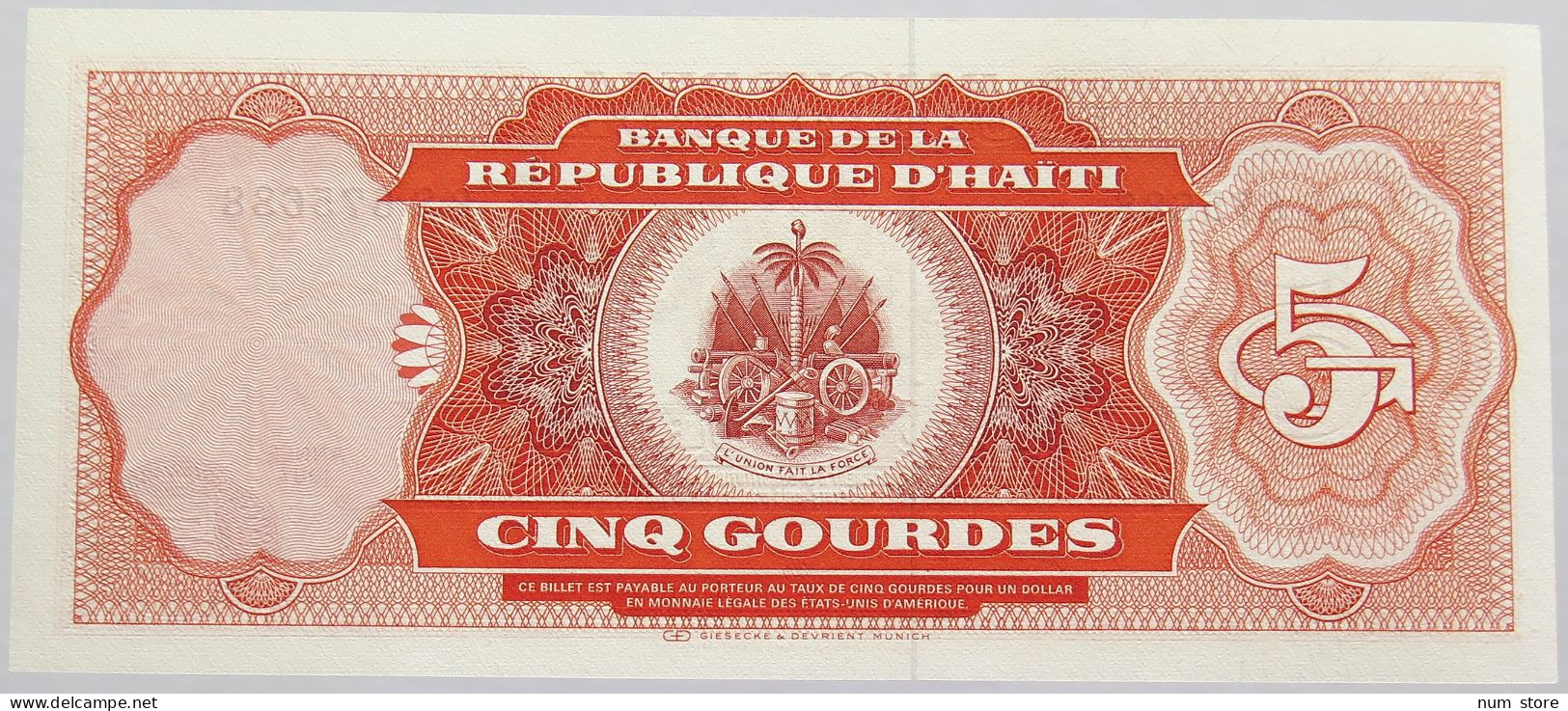 HAITI 5 GOURDES 1987 UNC #alb018 0177 - Haiti