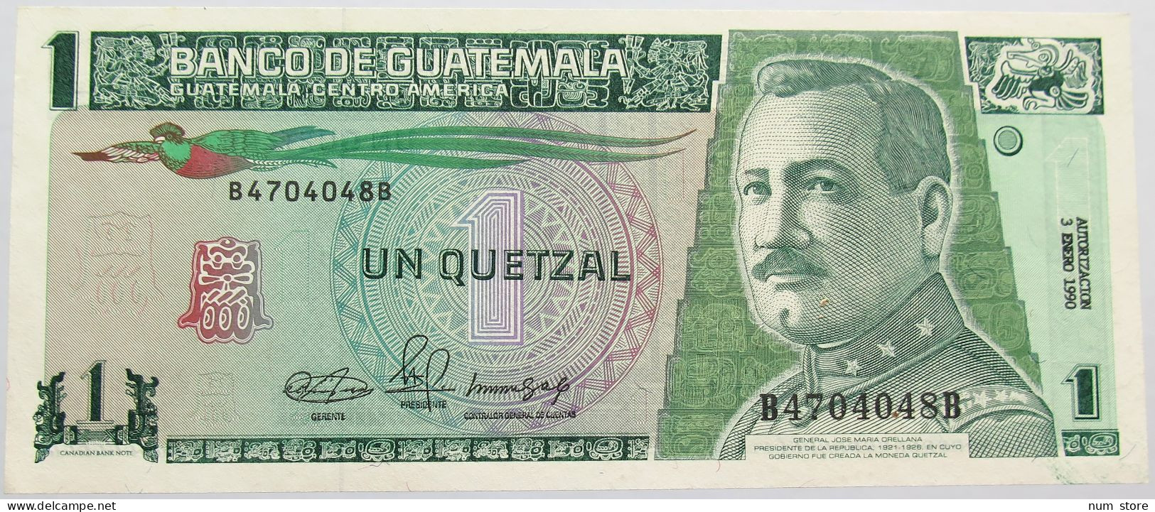 GUATEMALA 1 QUETZAL 1990 TOP #alb013 0253 - Guatemala