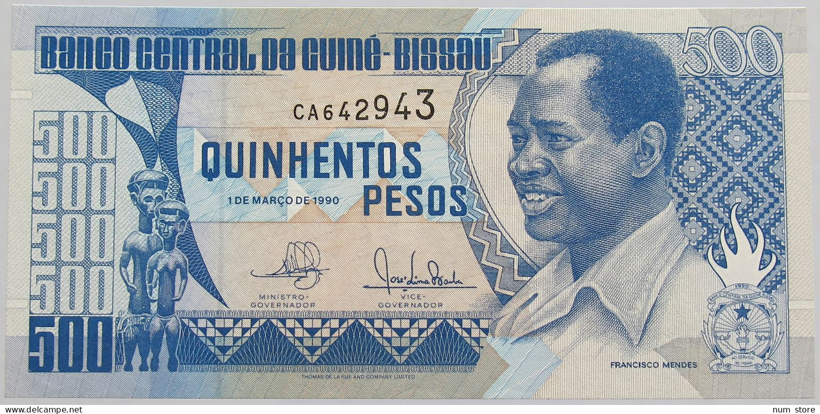 GUINE BISSAU 500 PESOS 1990 UNC #alb018 0027 - Guinea-Bissau