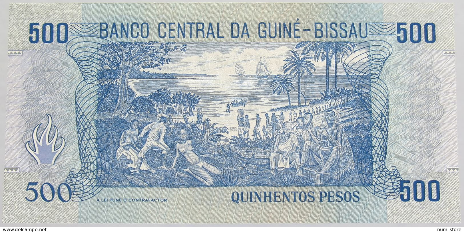 GUINE BISSAU 500 PESOS 1990 UNC #alb018 0027 - Guinea-Bissau