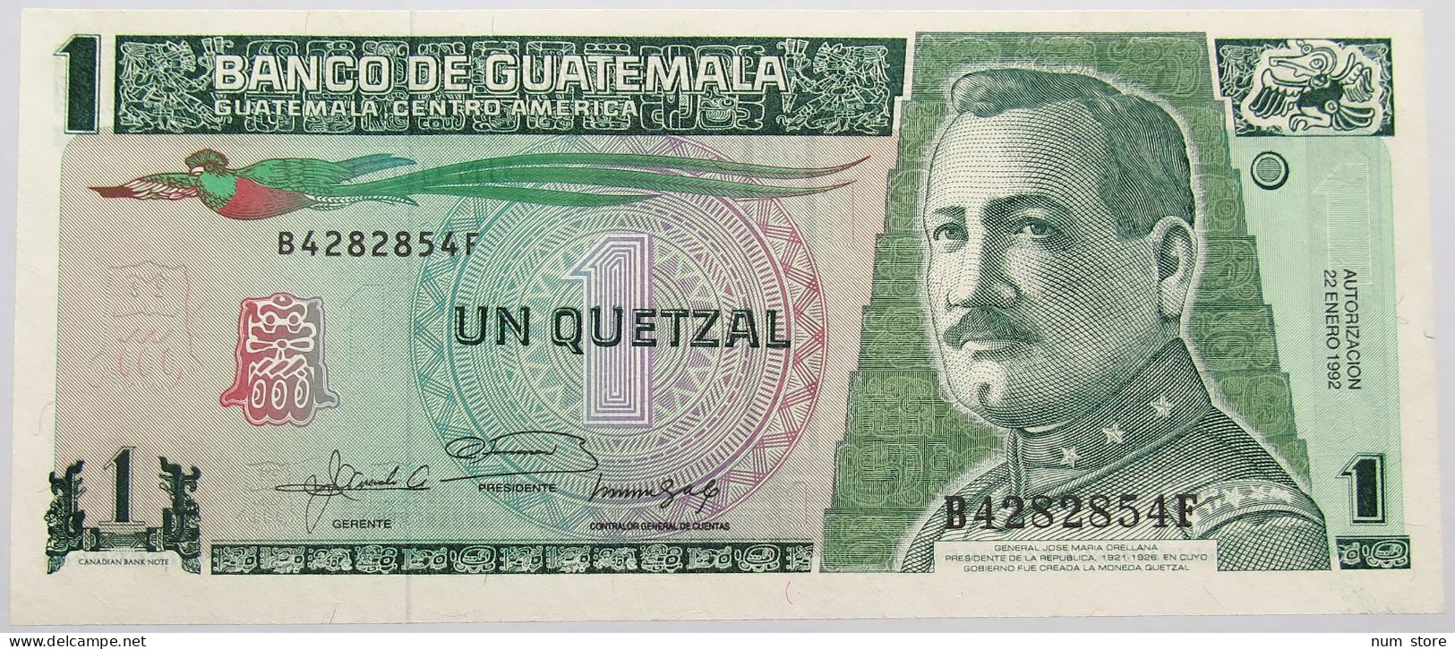 GUATEMALA 1 QUETZAL 1992 TOP #alb014 0037 - Guatemala