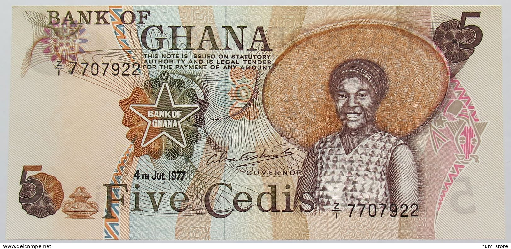 GHANA 5 CEDIS 1977 TOP #alb016 0129 - Ghana